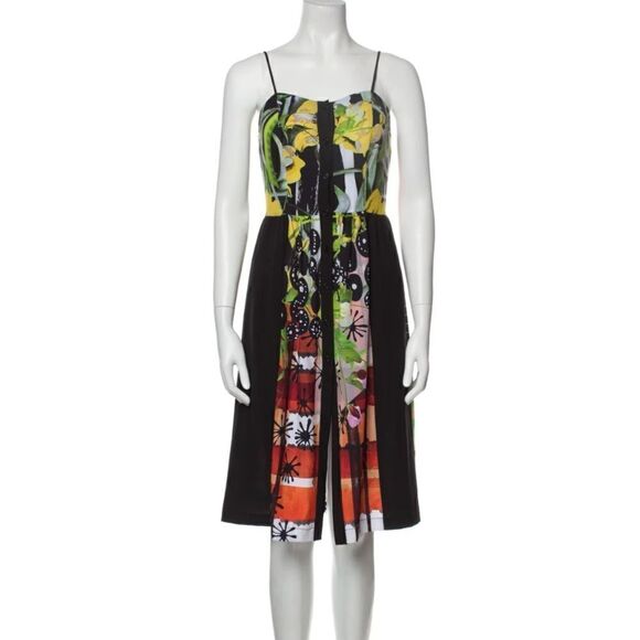 CLOVER CANYON Printed Knee-Length Dress w/ Tags - Picture 1 of 3